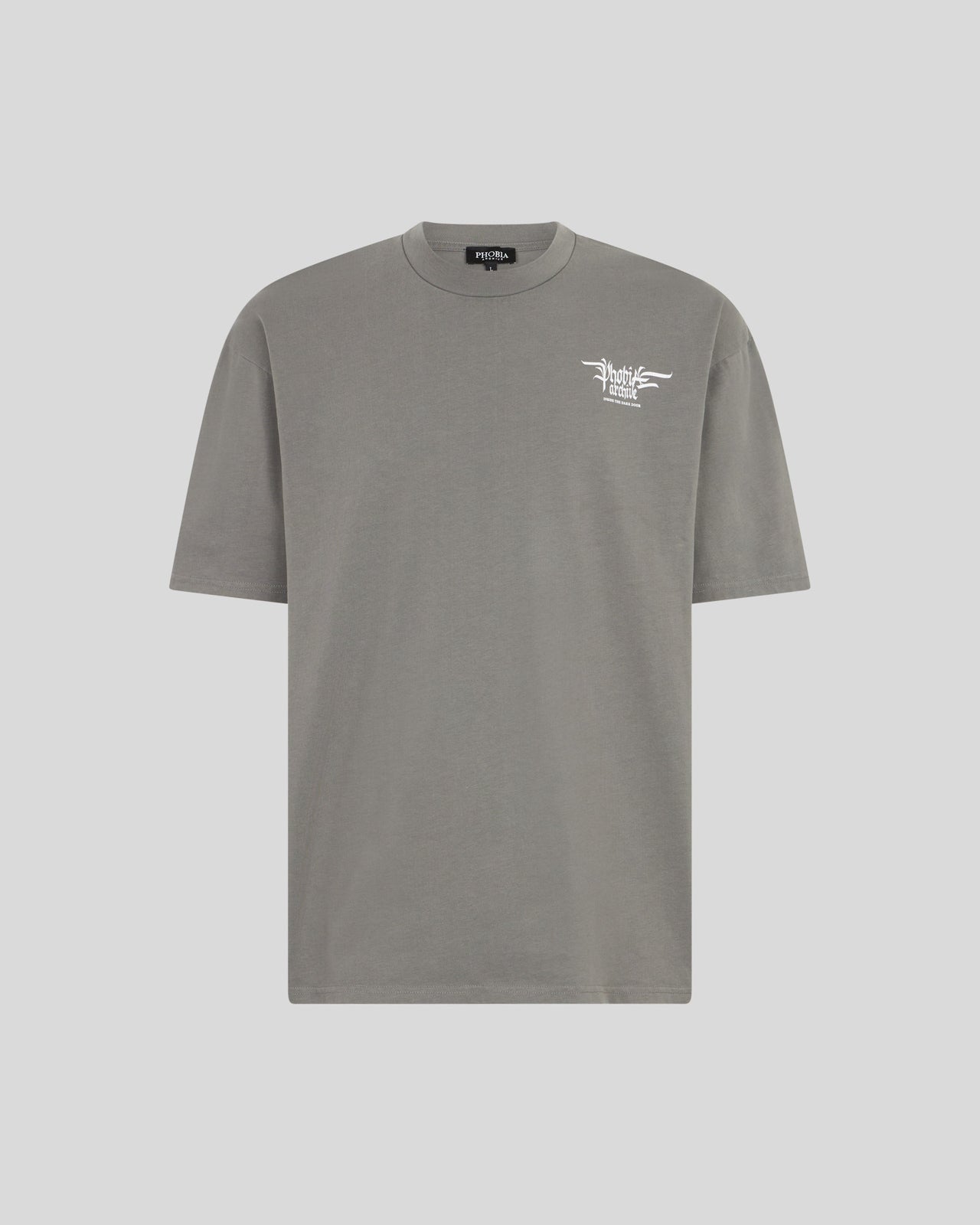 STONE WASH T-SHIRT WITH PURPLE FIERY COBRA PRINT