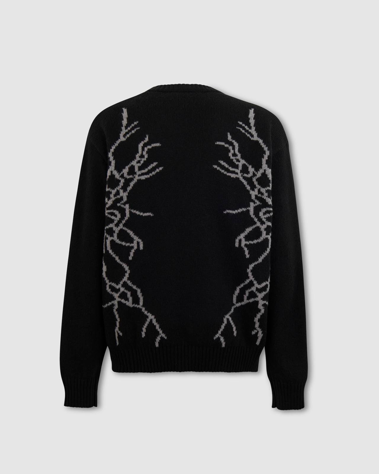 WHITE JACQUARD LIGHTNING JUMPER