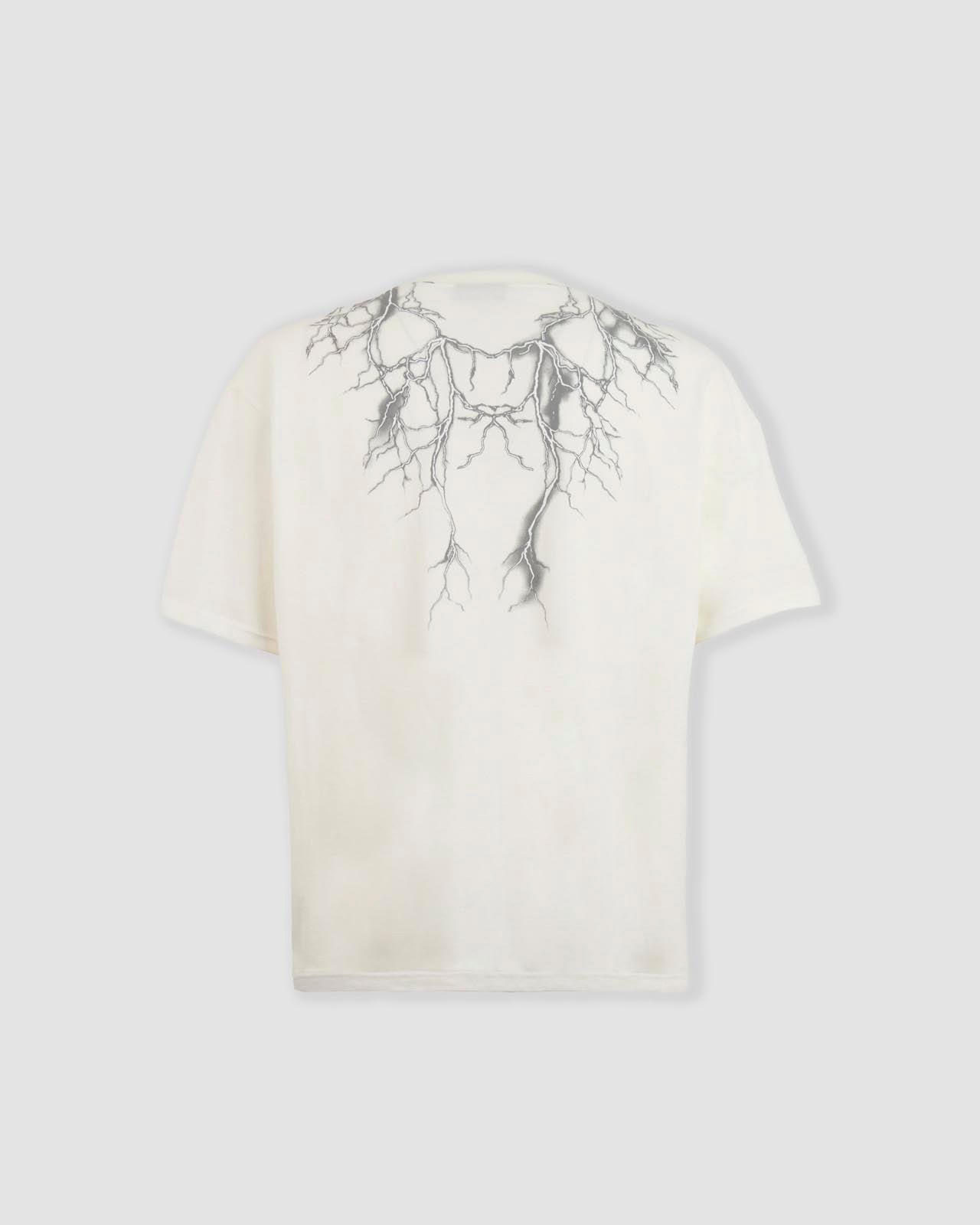 WHITE REFLECTIVE LIGHTNING T-SHIRT