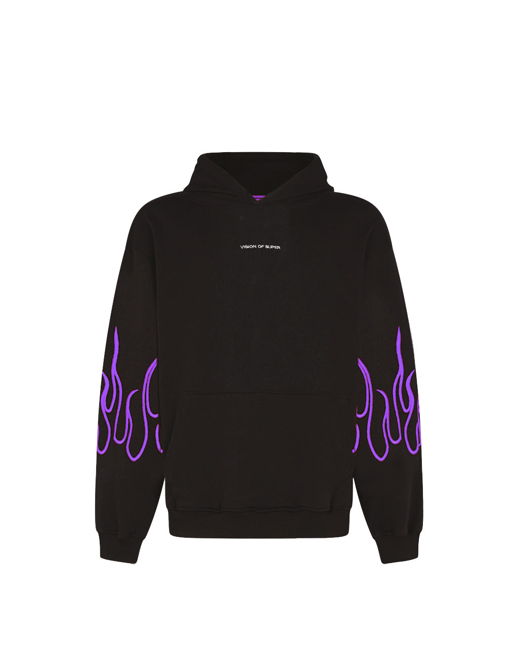 EMBROIDERED FLAMES HOODIE