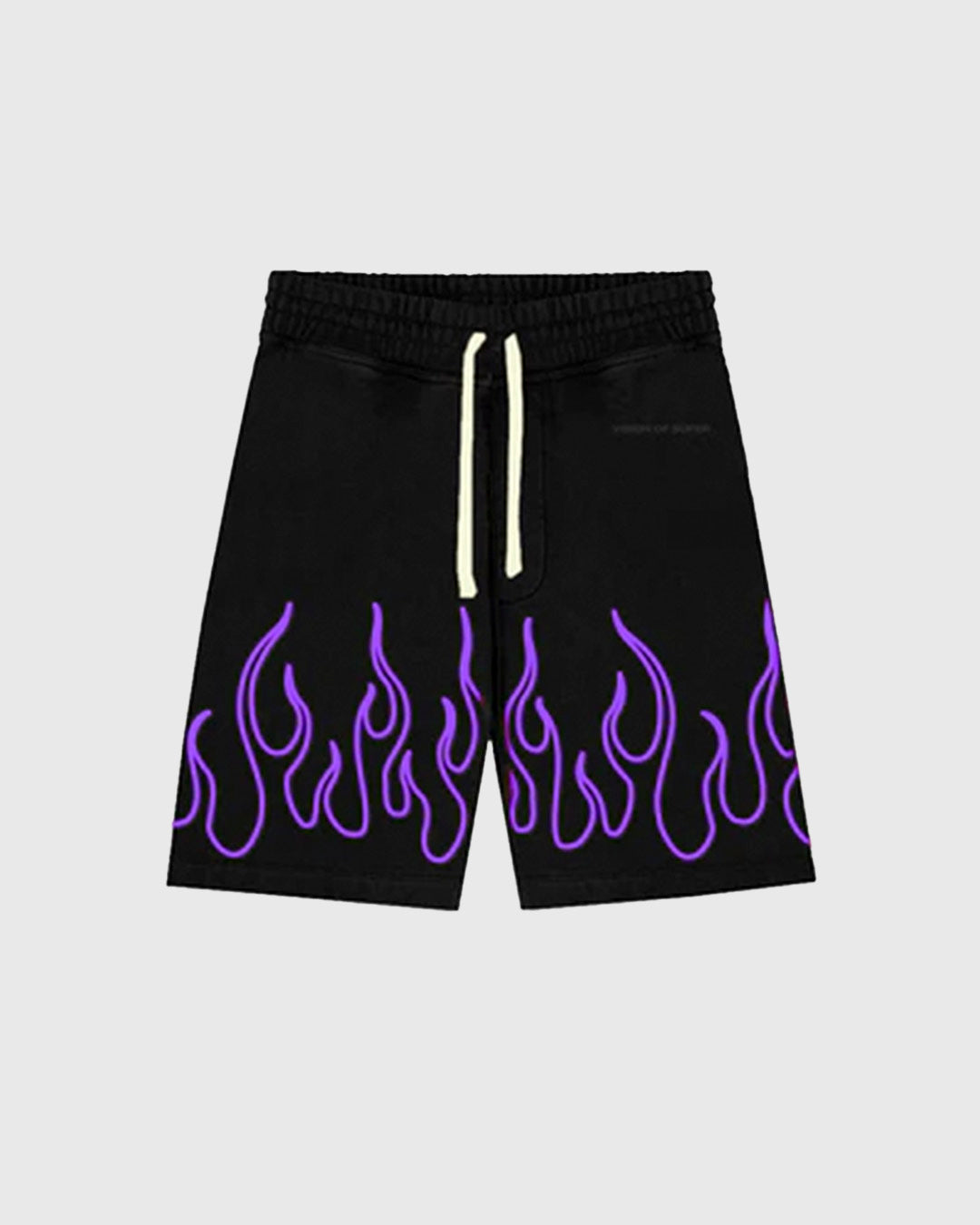 EMBROIDERED FLAMES SHORTS