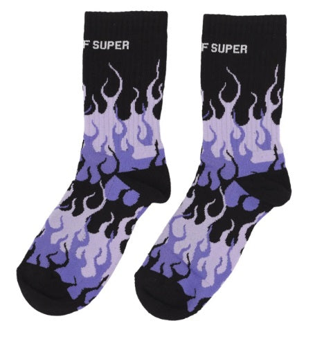 BEST SOCKS WITH PURPLE TRIPLE FLAMES