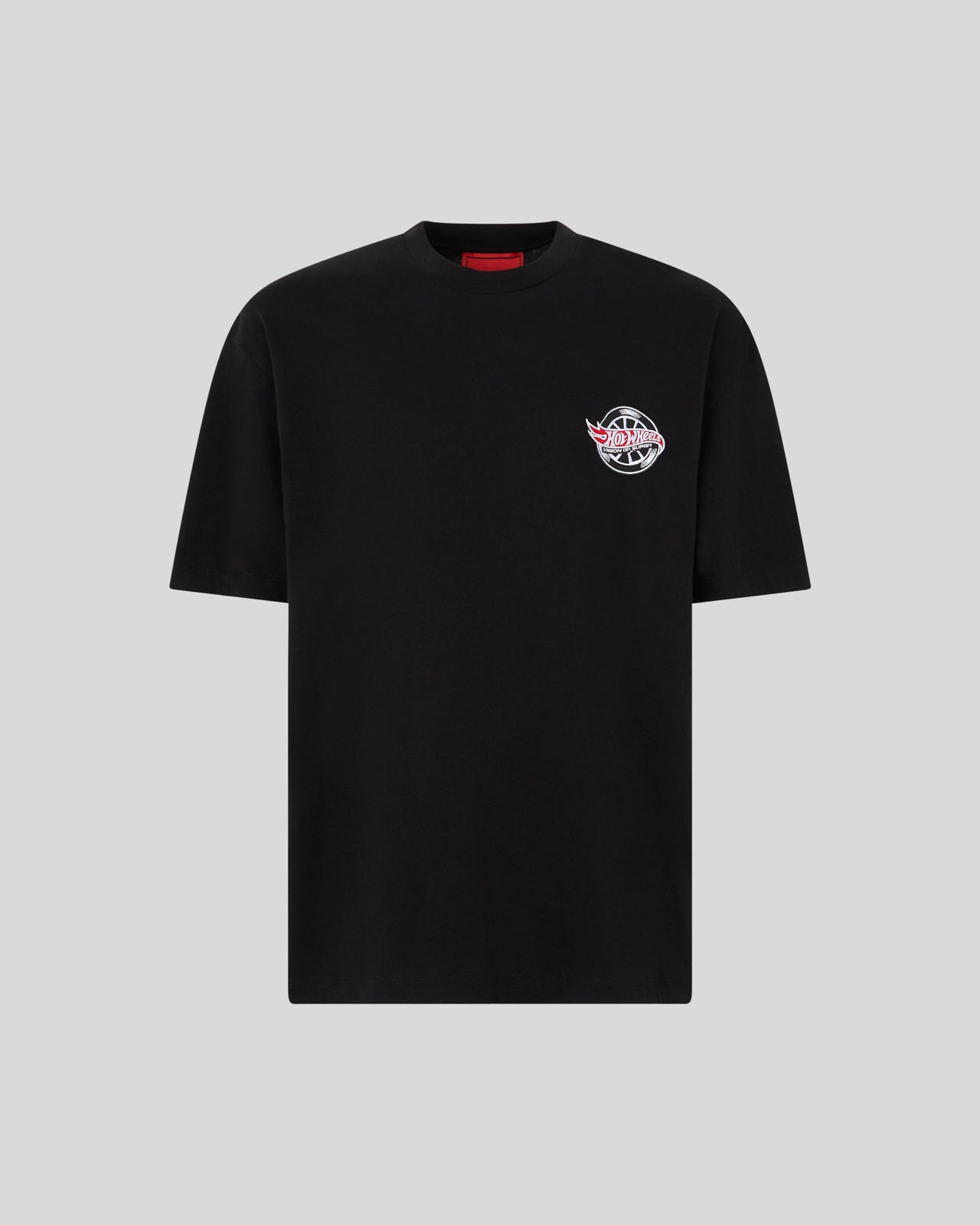 BLACK T-SHIRT WITH ICONIC WHEEL PRINT