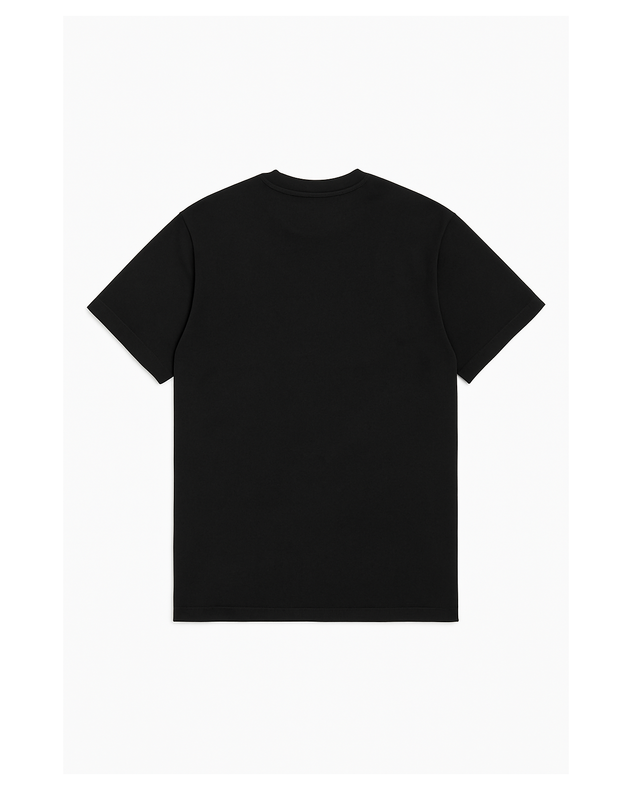 BLACK T-SHIRT WITH REVERSED RED FLAMES
