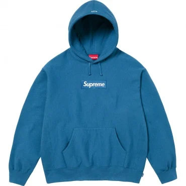 BOX LOGO HOODED SWEATSHIRT BLUE