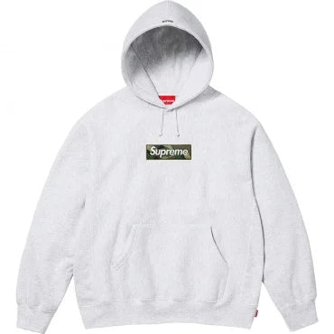 BOX LOGO HOODED SWEATSHIRT ASH GREY