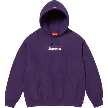 BOX LOGO HOODED SWEATSHIRT DARK PURPLE