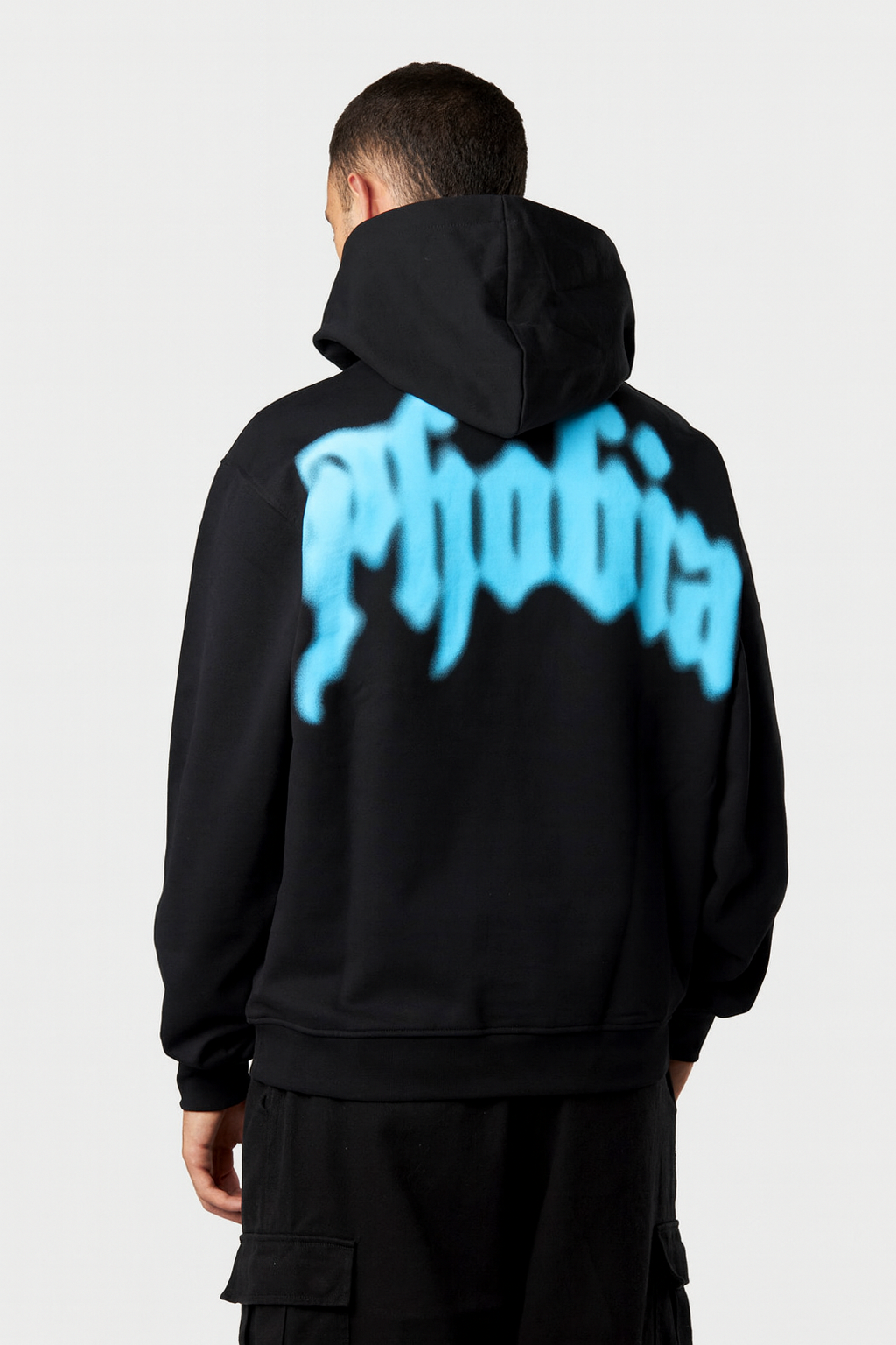FOGGY HOODIE WITH SKY BLUE LOGO