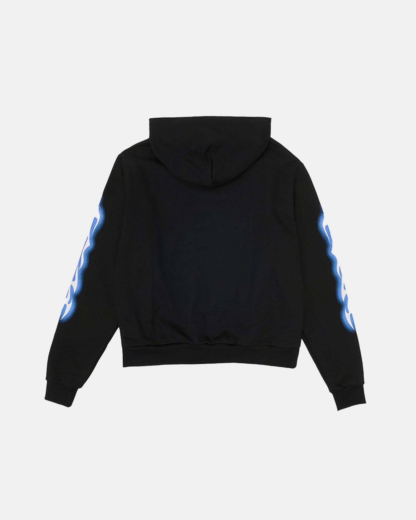 BLACK HOODIE WITH BLUE TRIBAL