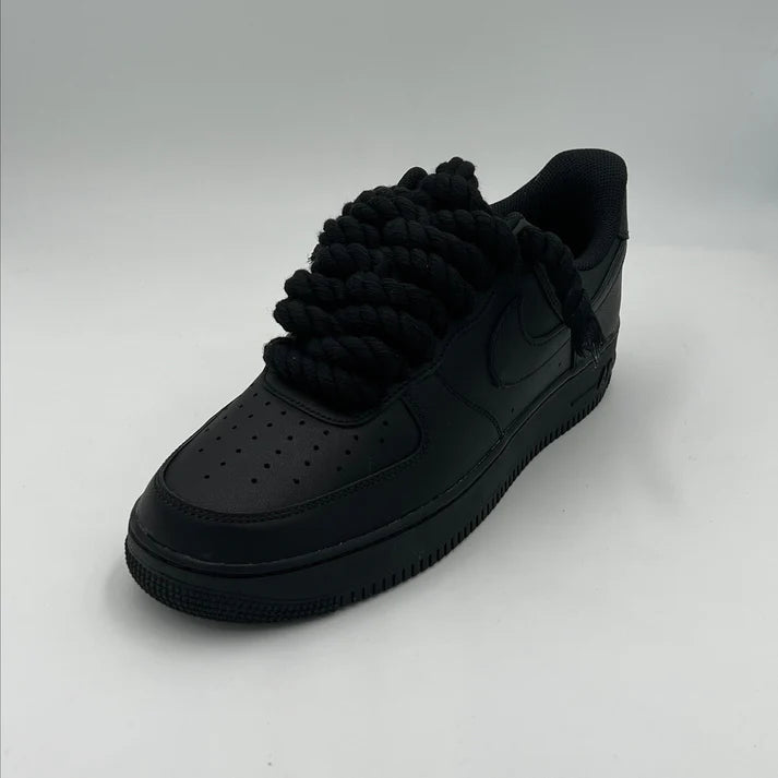 NIKE AIR FORCE 1 “ROPE LACES TRIPLE BLACK”