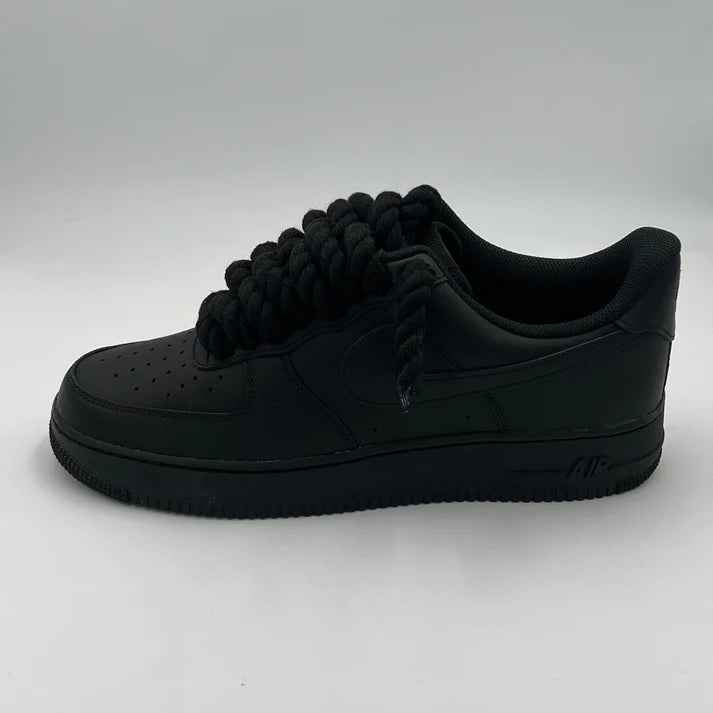 NIKE AIR FORCE 1 “ROPE LACES TRIPLE BLACK”
