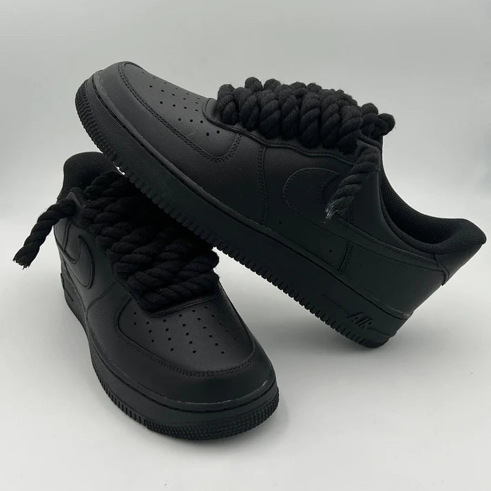 NIKE AIR FORCE 1 “ROPE LACES TRIPLE BLACK”