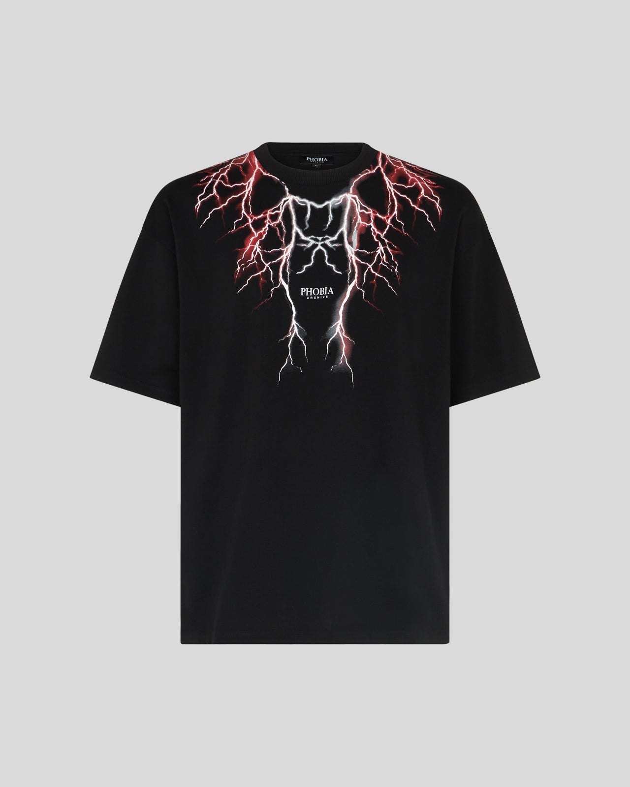 RED AND GREY LIGHTNING T-SHIRT