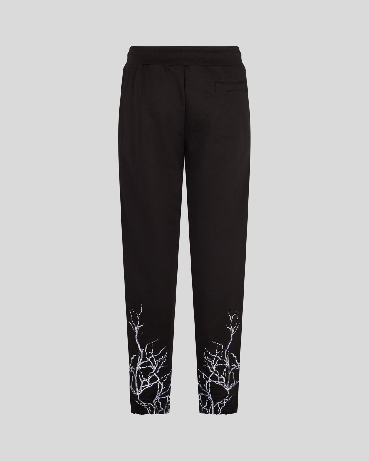 BLACK PANTS WITH GREY EMBROIDERY LIGHTINING