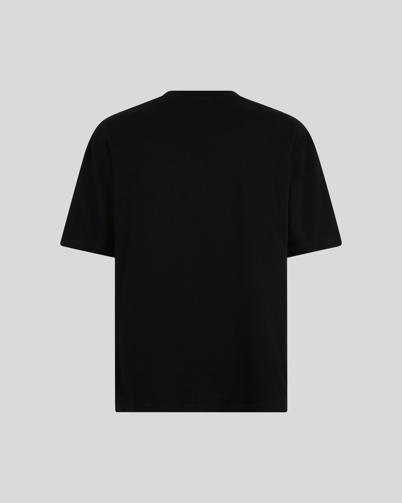 BLACK T-SHIRT WITH BICOLOR RED-BLUE LIGHTNING PRINT