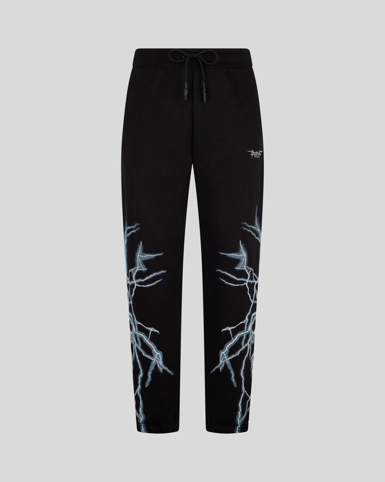 BLACK PANTS WITH LATERAL WHITE LIGHTNING PRINT