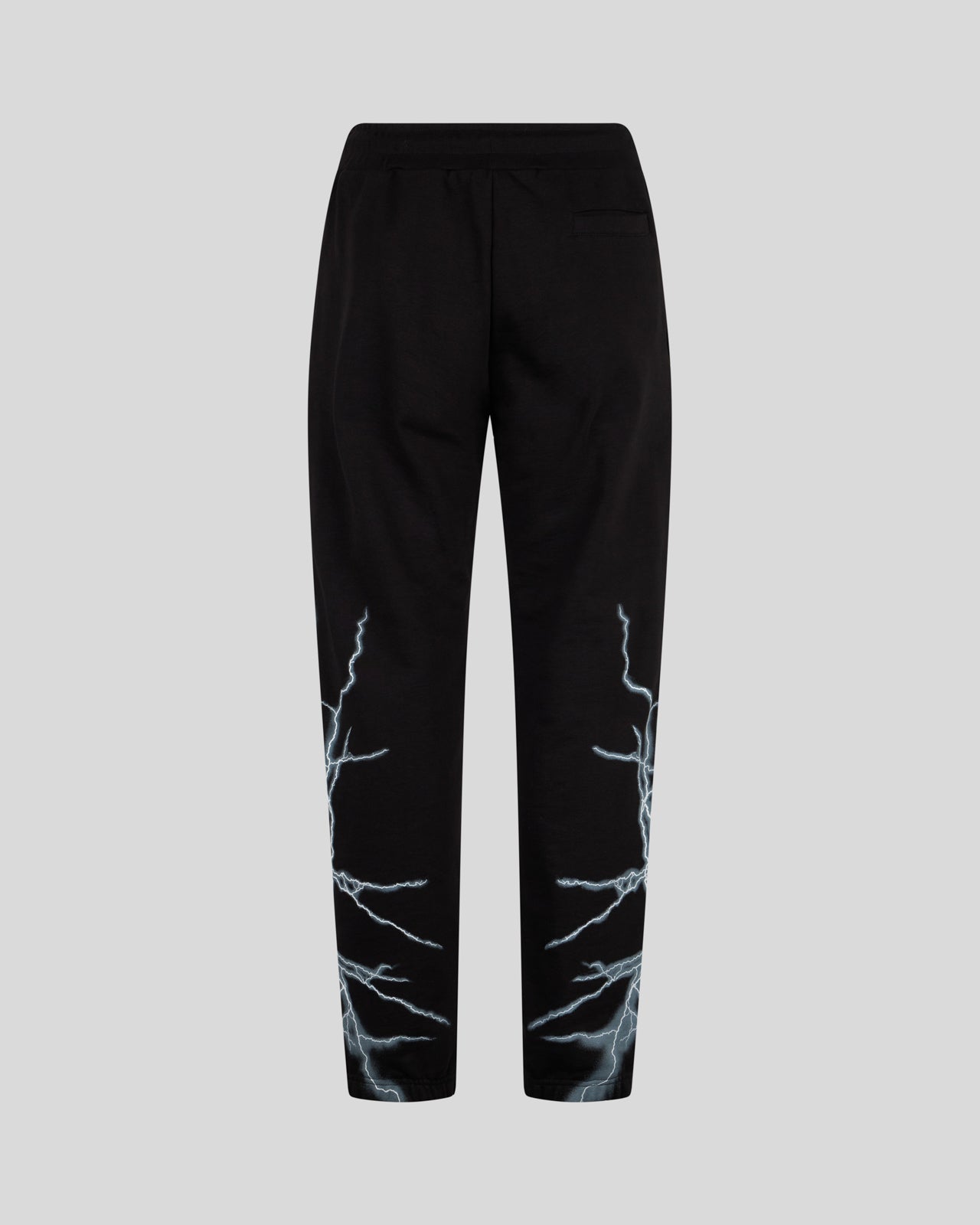 BLACK PANTS WITH LATERAL WHITE LIGHTNING PRINT