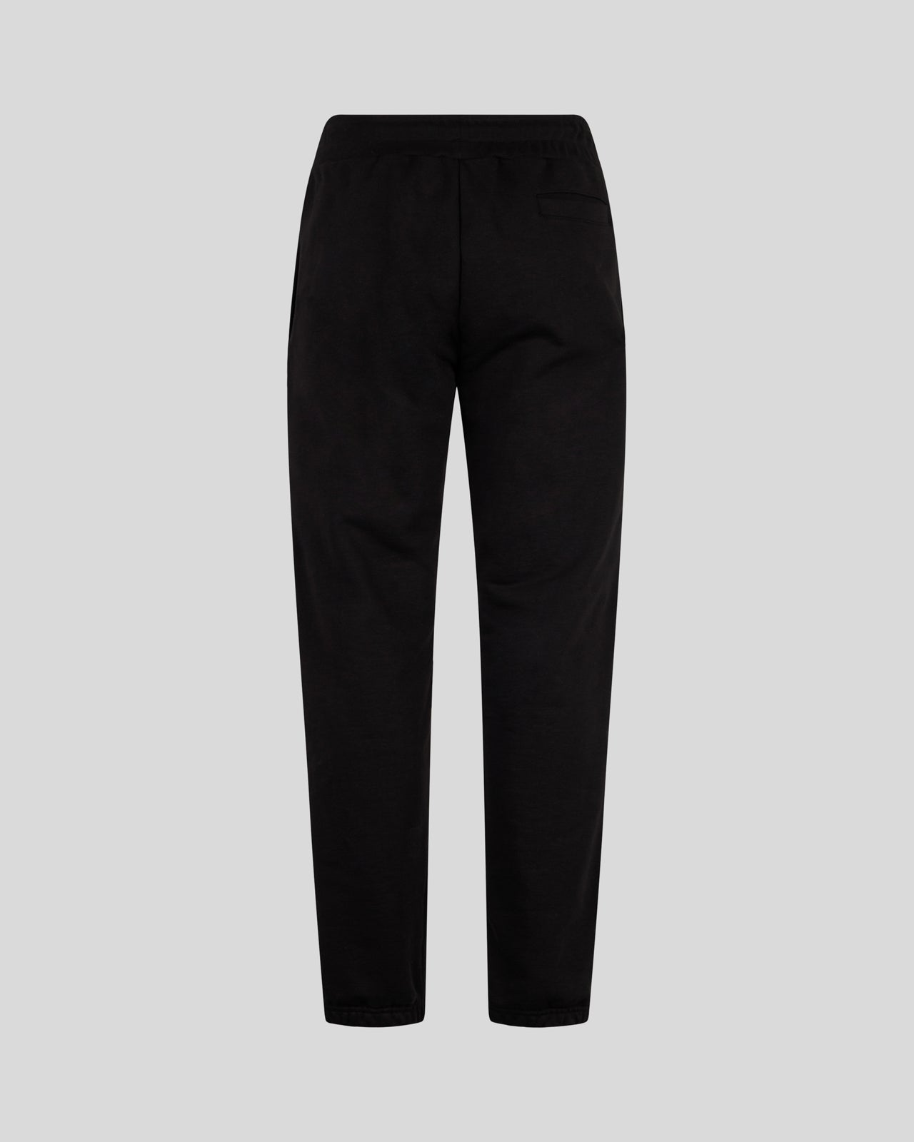 BLACK PANTS WITH EMBROIDERED GOTHIC LOGO