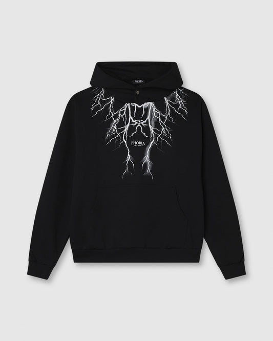 GRAY LIGHTNING HOODIE