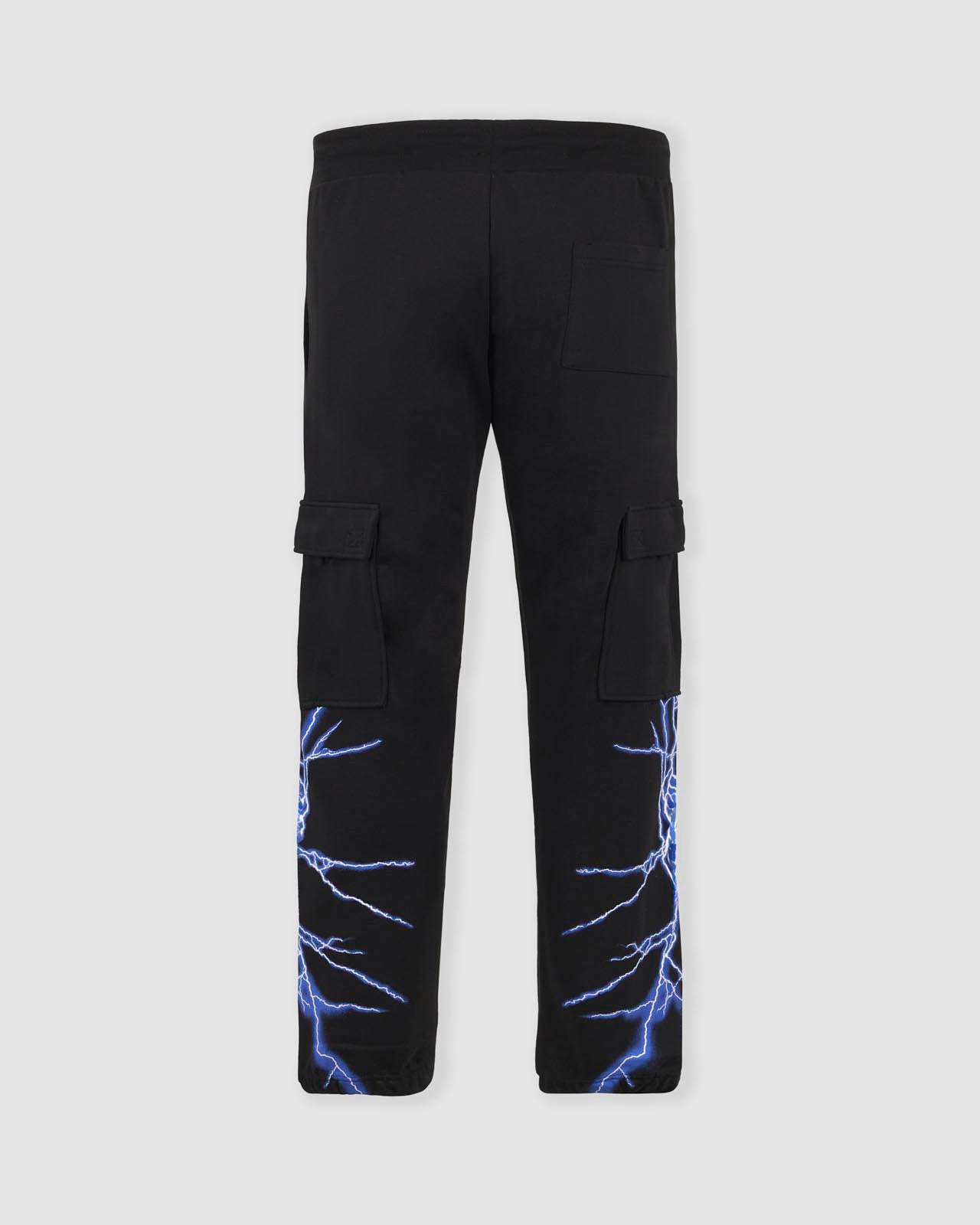 BLUE VERTICAL LIGHTNING CARGO PANTS