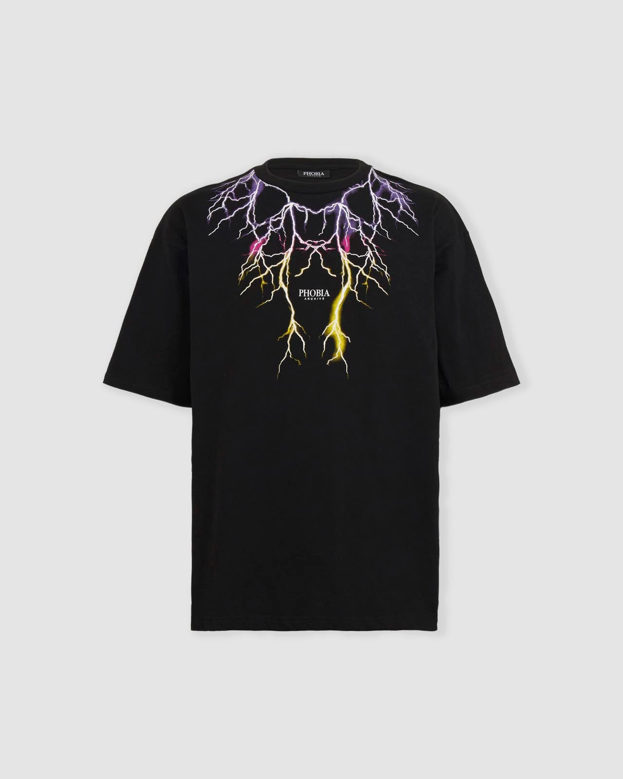 PURPLE AND YELLOW LIGHTNING T-SHIRT