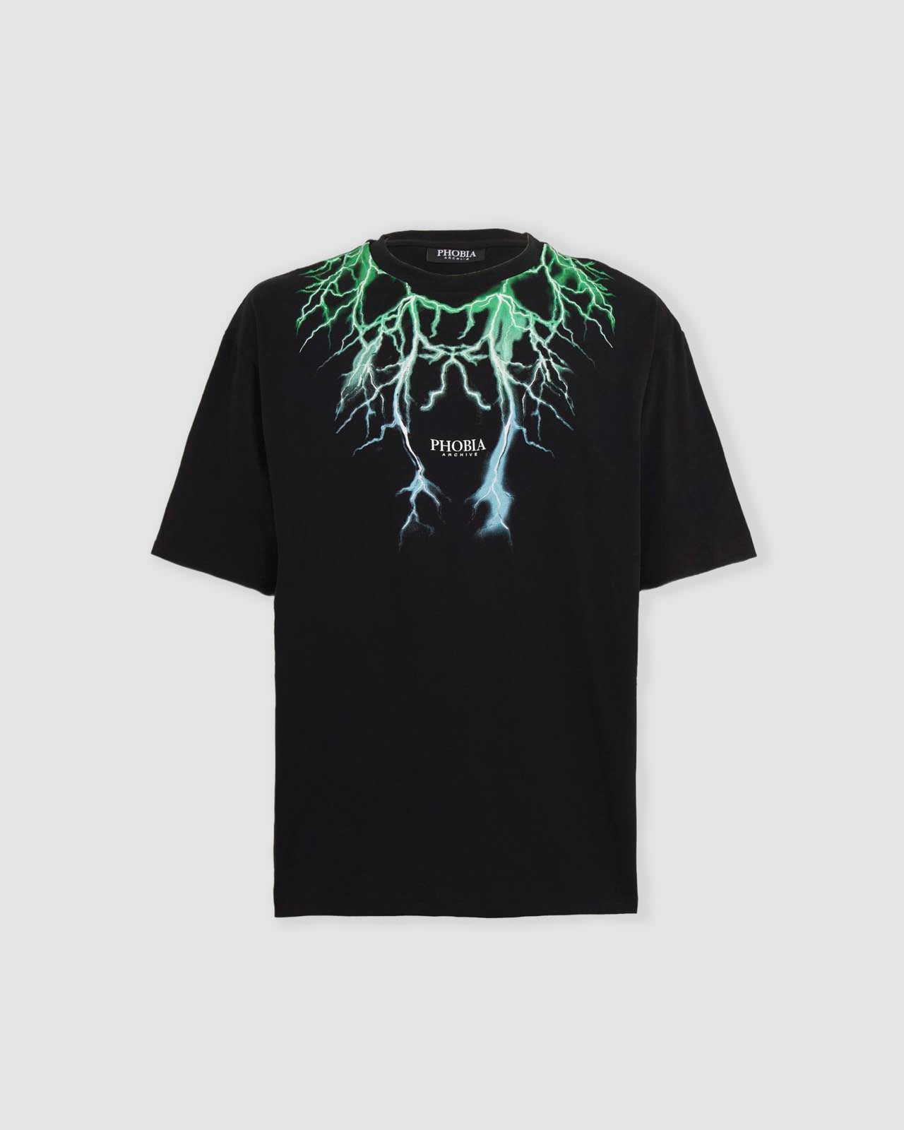GREEN AND LIGHTBLUE LIGHTNING T-SHIRT