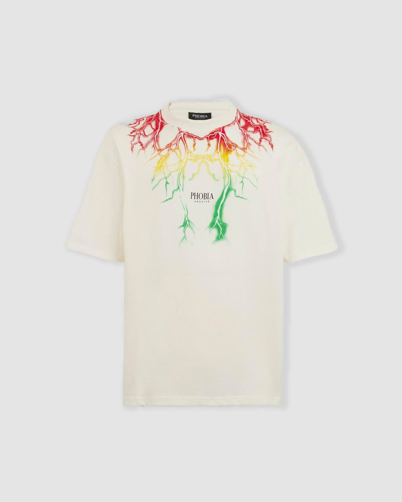 RED AND GREEN LIGHTNING T-SHIRT