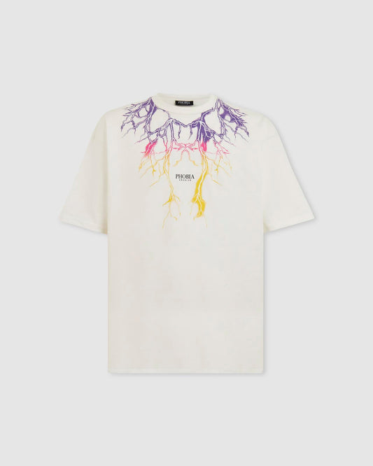 PURPLE AND YELLOW LIGHTNING T-SHIRT