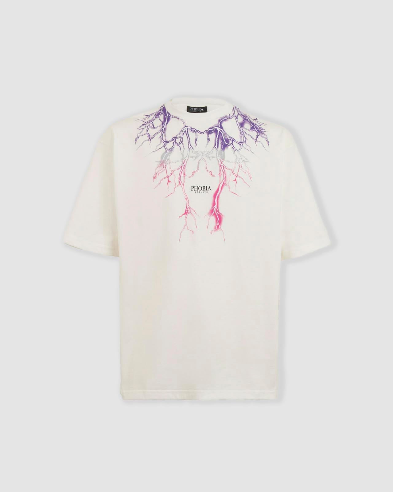 PURPLE GREY AND FUXIA LIGHTNING T-SHIRT