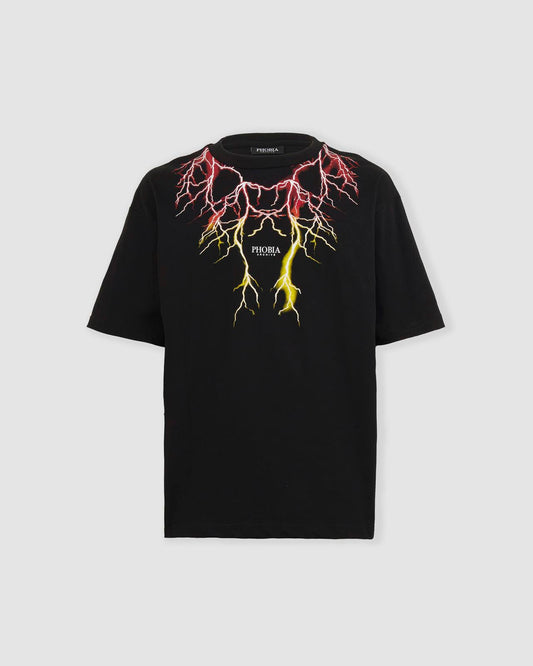 RED AND YELLOW LIGHTNING T-SHIRT