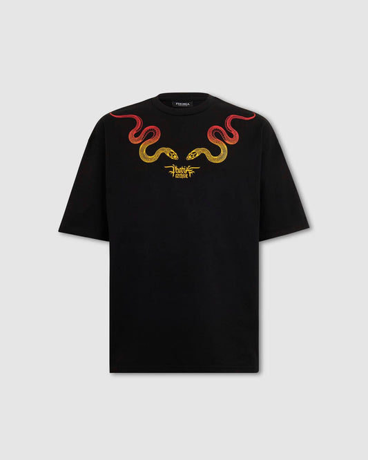 ORANGE AND YELLOW SNAKE T-SHIRT