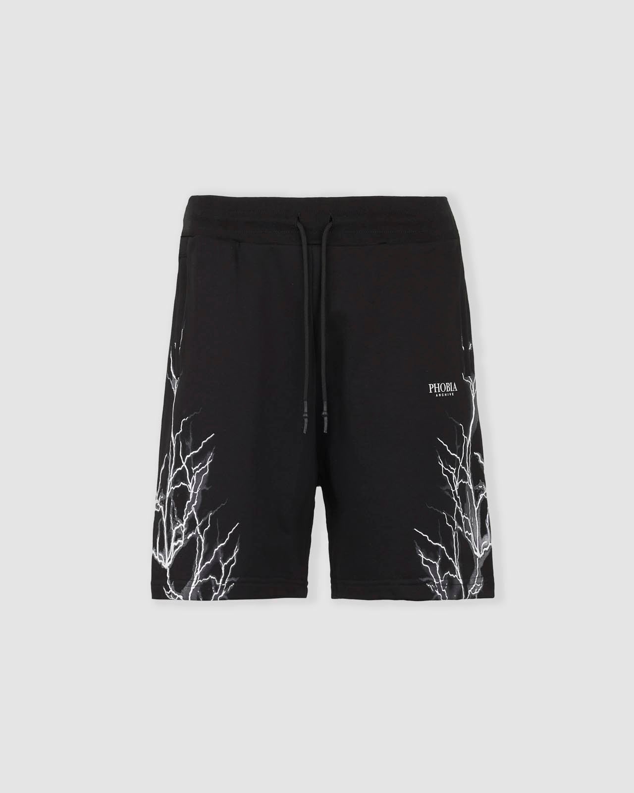 WHITE AND GREY LIGHTNING SHORTS