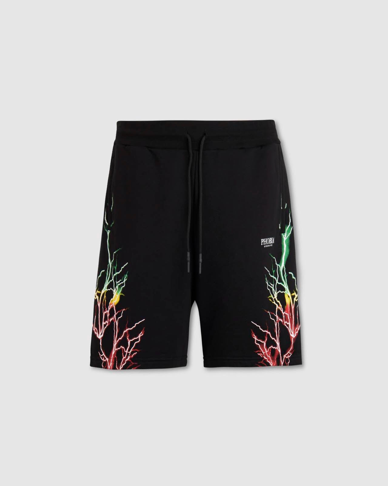 RED, YELLOW AND GREEN LIGHTNING SHORTS