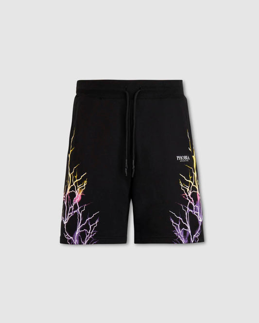 PINK AND YELLOW LIGHTNING SHORTS