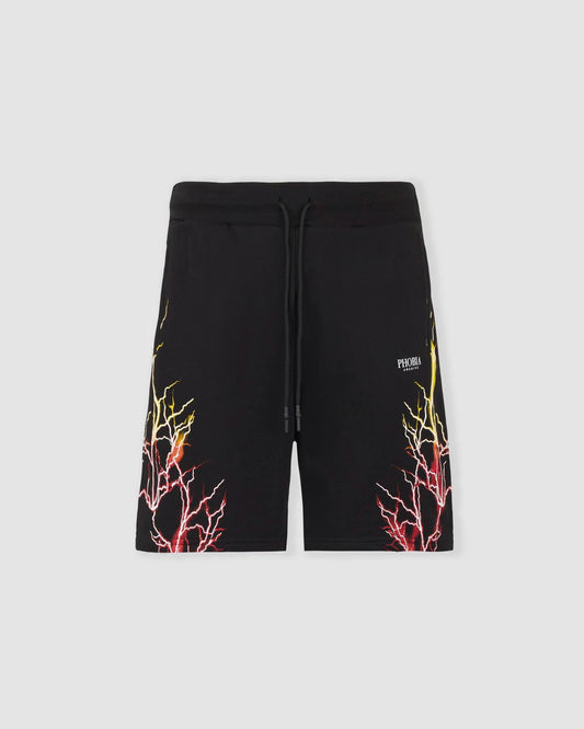 RED AND ORANGE LIGHTNING SHORTS
