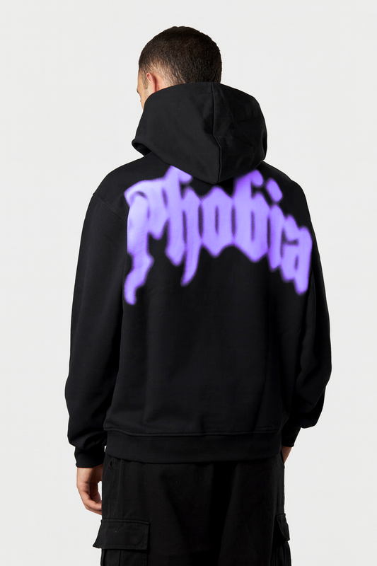 FOGGY HOODIE WITH PURPLE LOGO
