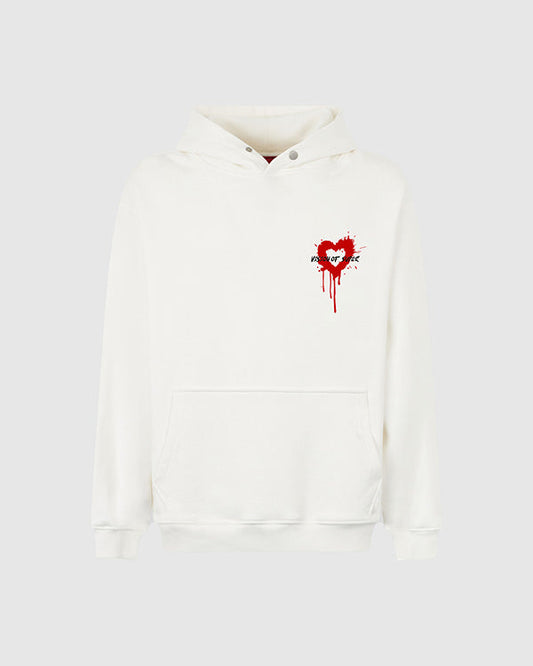 OFFWHITE HOODIE WITH PUFF PRINT ON