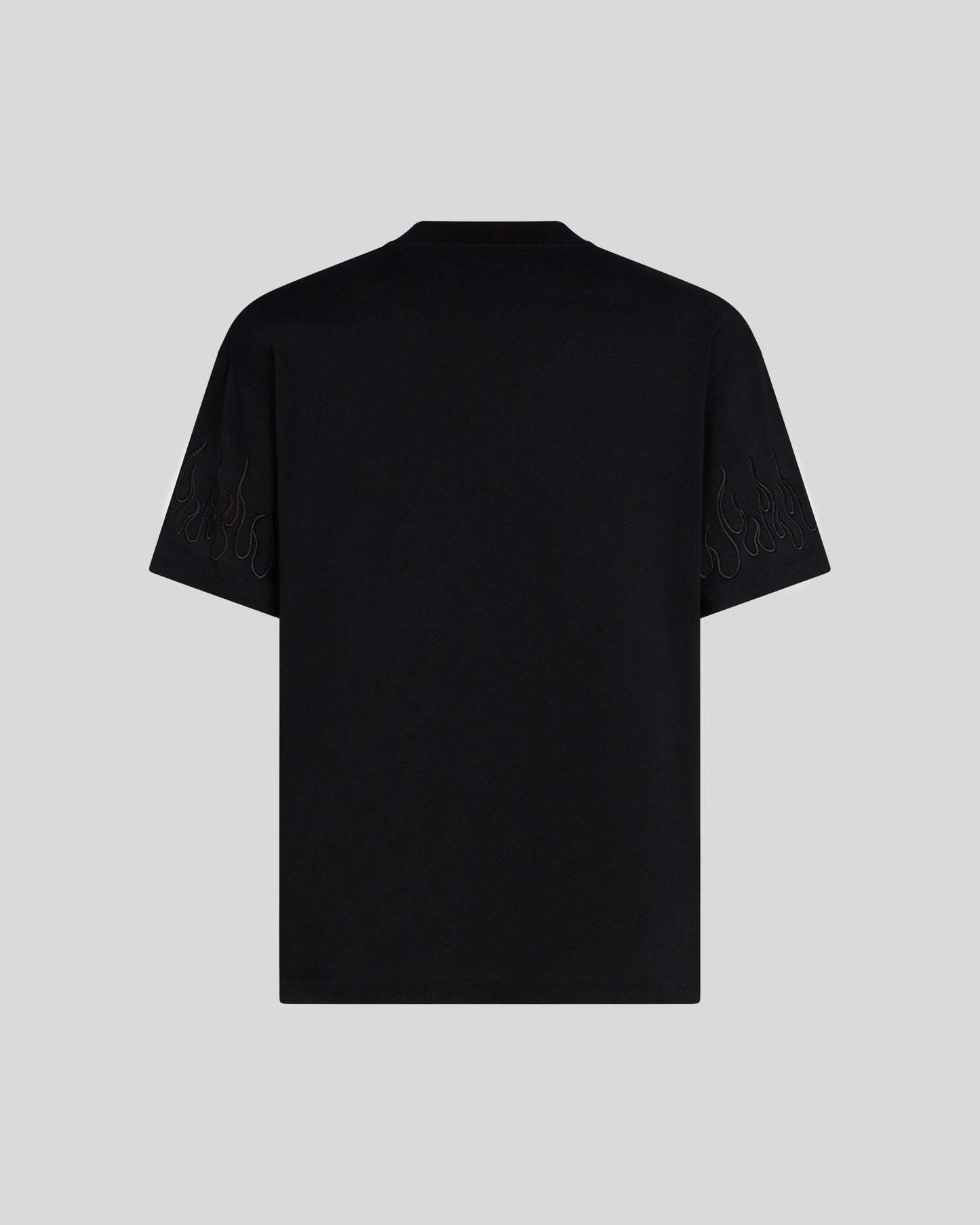 EMBROIDERED FLAMES T-SHIRT