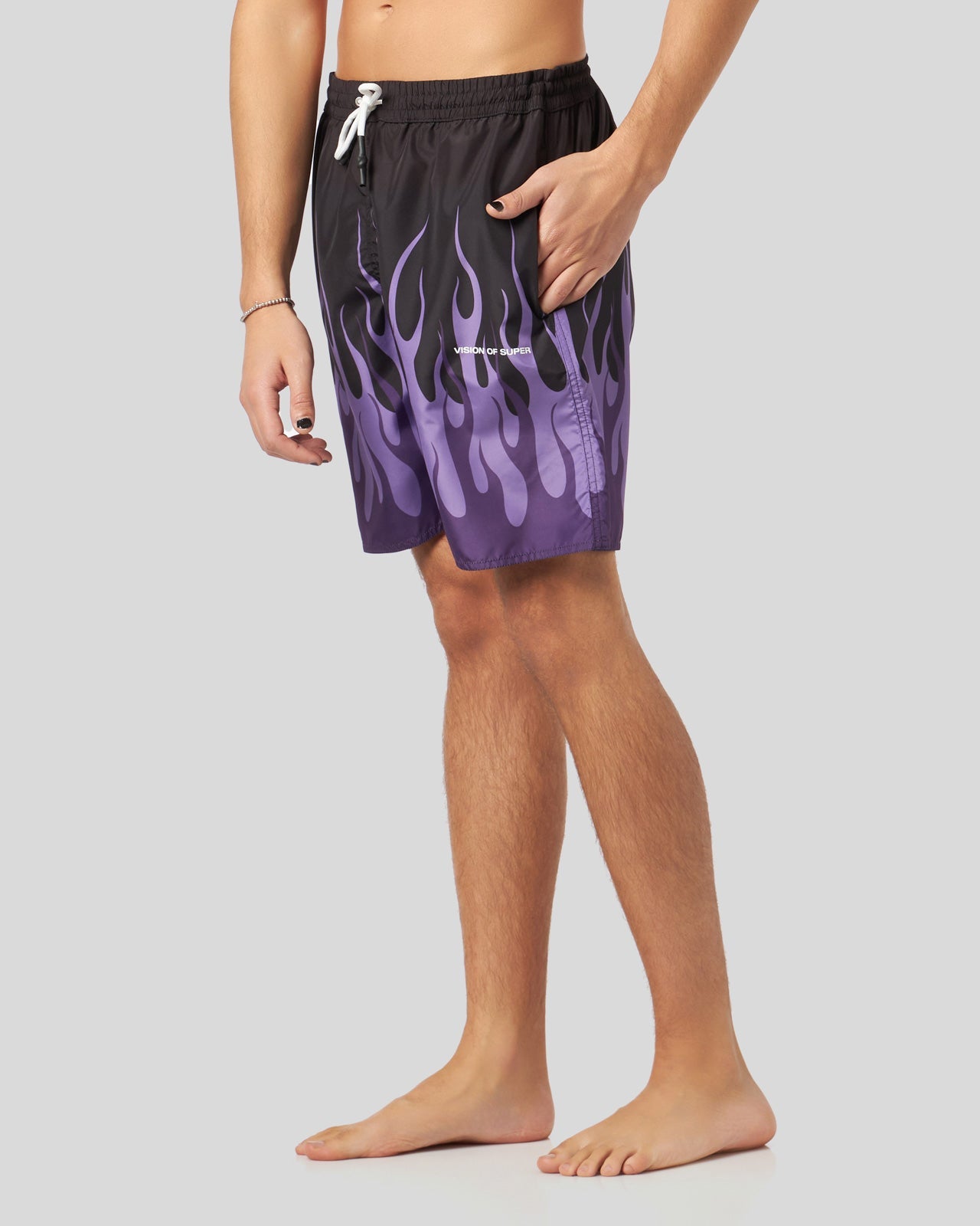 DOUBLE PURPLE FLAMES SWIMWEAR