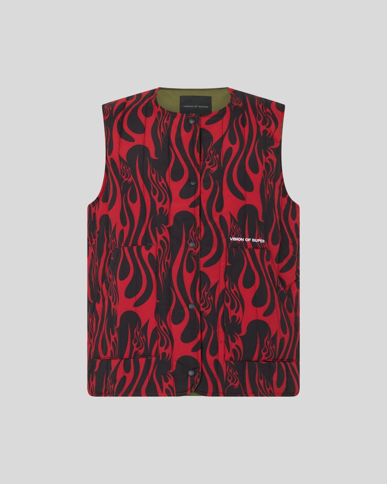 DOUBLE FACE FLAMES GILET