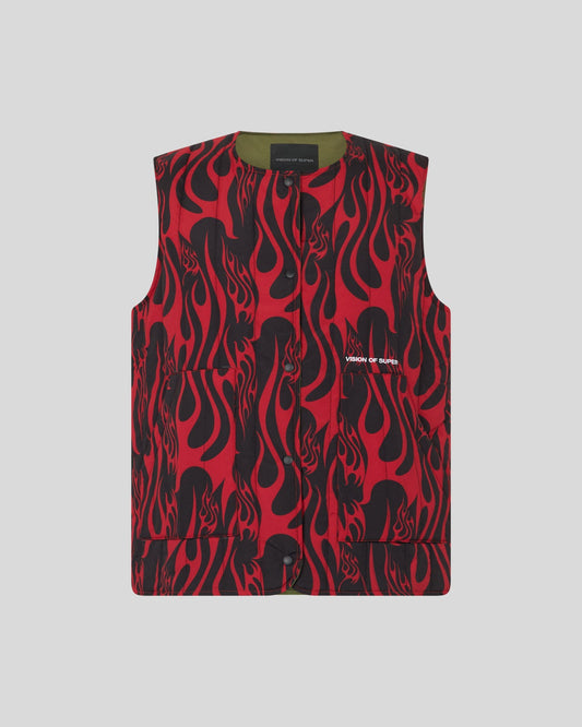 DOUBLE FACE FLAMES GILET
