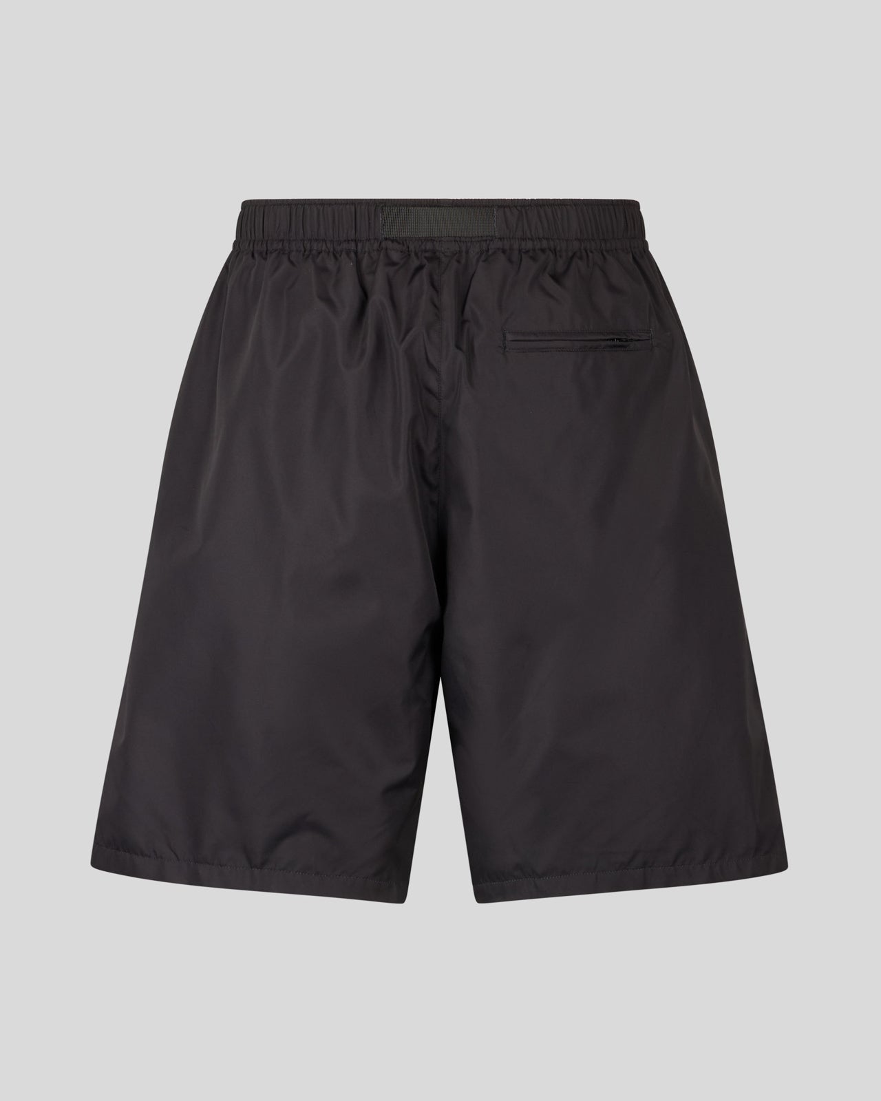BLACK CARGO SHORTS WITH TRIBAL FLAMES AND LOGO PRINT
