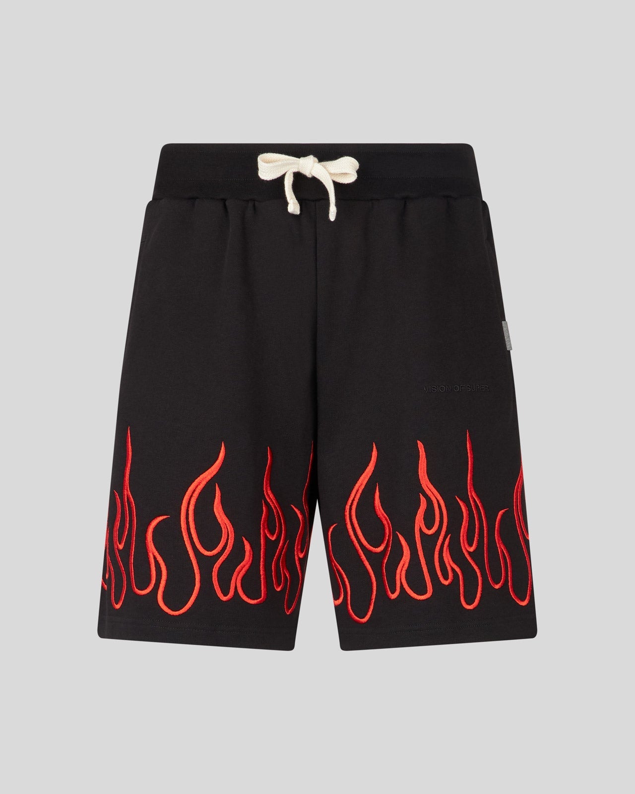 EMBROIDERED FLAMES SHORTS