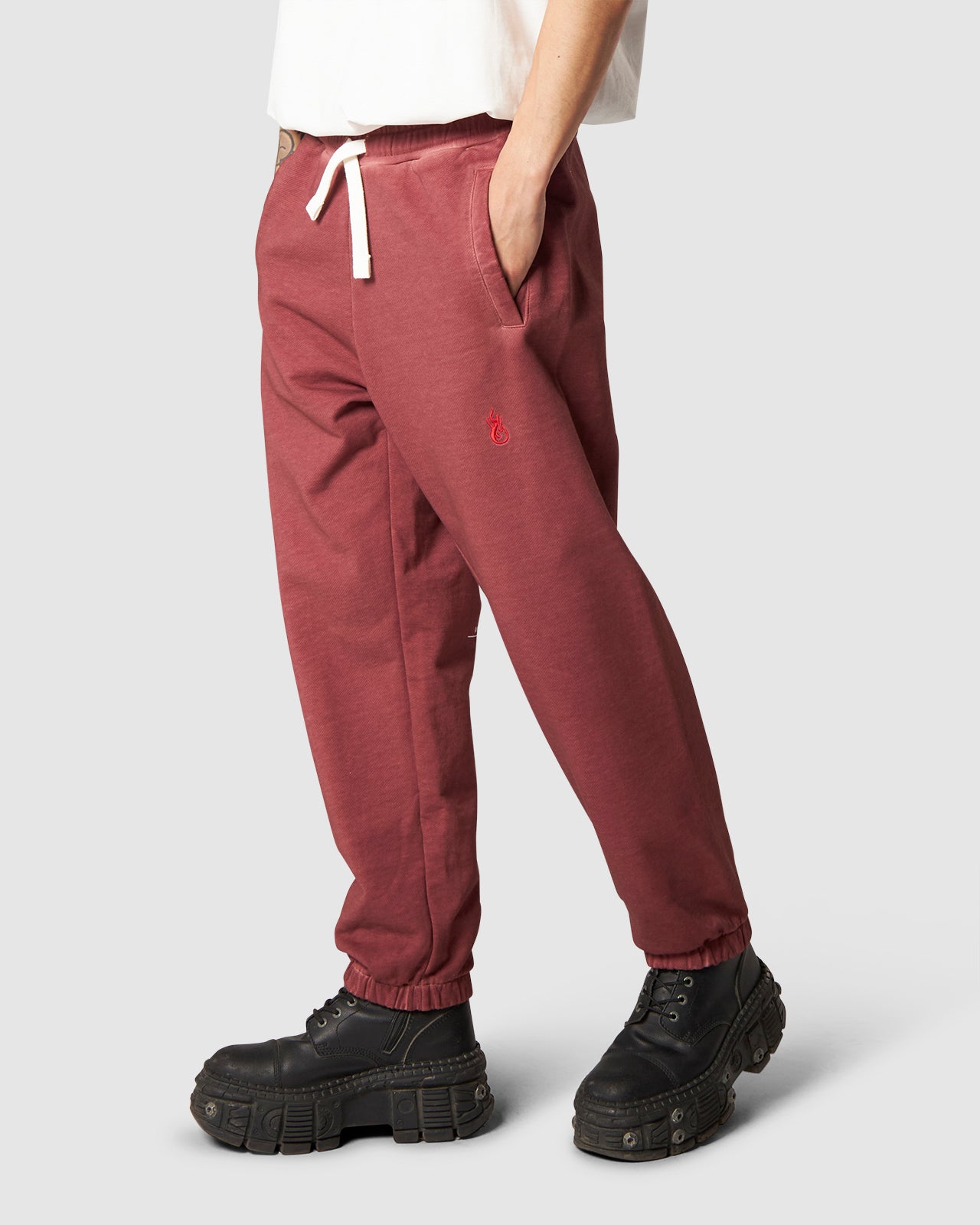 EMBROIDERED FLAME PANTS