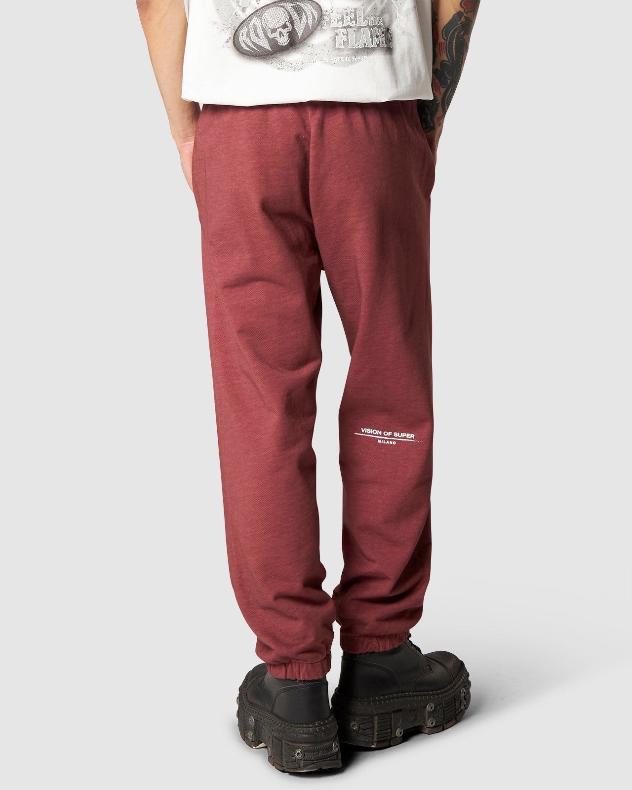 EMBROIDERED FLAME PANTS