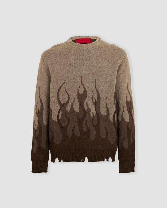 JACQUARD DOUBLE FLAMES JUMPER