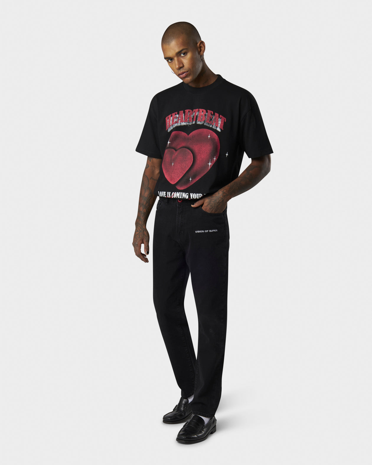 EMBROIDERED LOGO DENIM