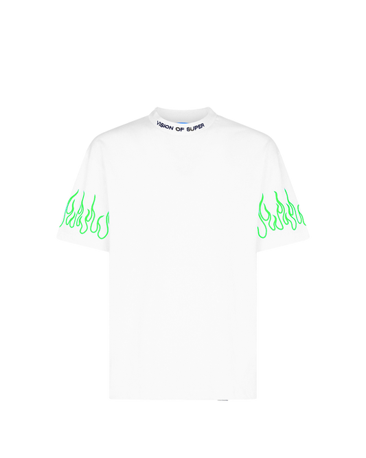 EMBROIDERE FLAMES T-SHIRT