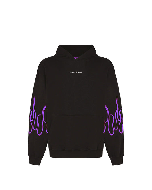 EMBROIDERED FLAMES HOODIE