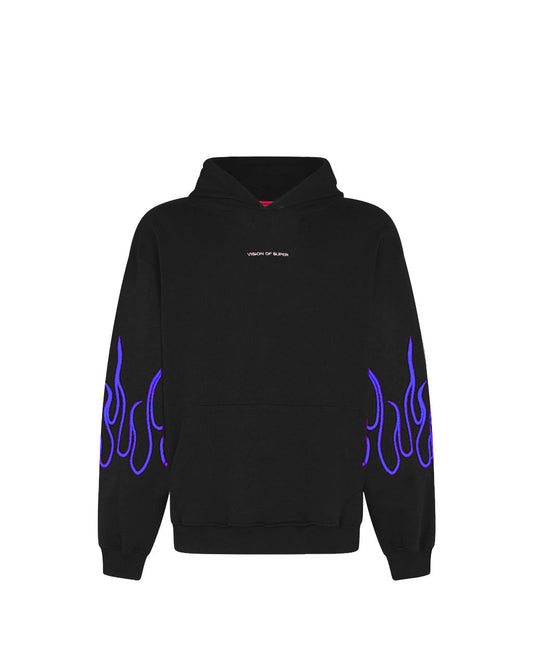 EMBROIDERED FLAMES HOODIE